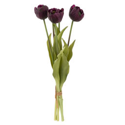 Цветы искусственные "Букет Тюльпанов" (Real Touch), L12 W12 H38 см