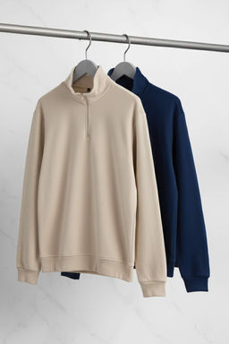 Siyah-Kar Melanj 2li Paket Regular/Normal Kesim Ici Polar/S?cak Tutan Sweatshirt TMNAW25SW00205 - Trendyolmilla фото 15