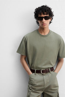 HEAVY WEIGHT SHORT SLEEVE T-SHIRT - Zara фото 8