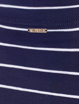 Топ в полоску с вырезом лодочка из премиального хлопка с эластаном