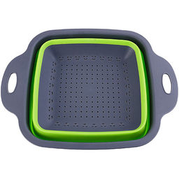 31490-1 Дуршлаг силикон с ручками, ЗЕЛЕН.MB (х60) - Mayer&boch фото 3