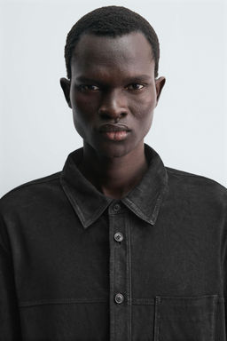LEATHER SUEDE OVERSHIRT