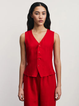 Льняной жилет / Zarina  фото 3