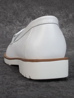 03-B5-2 WHITE Лоферы женские (натуральная кожа)