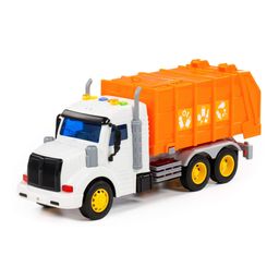 Профи, автомобиль коммунальный инерционный (со светом и звуком) (оранжевый) (в коробке) - Полесье фото 2