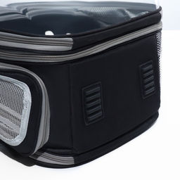 Прозрачный раскладывающийся рюкзак для животных, 32 х 84 х 44 см, черный - Пижон фото 5