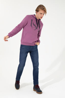 Erkek Menek_e Kap__onlu Sweatshirt