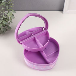 Шкатулка музыкальная механическая Нежные розы, пластик, фиолетовая, 12?13.5?10.5 см