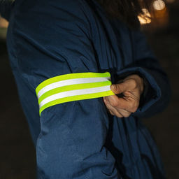 Повязка нарукавная светоотражающая, эластичная, на липучке, 35×4.8 см