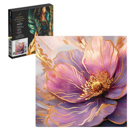 Набор для творчества Картина по номерам с поталью арт. 71273 / 30 РОЗОВЫЙ МАК, размер: 30x30 см, (15