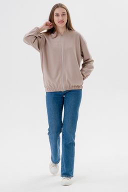 Бомбер из коттон фита какао - Амадэль фото 2