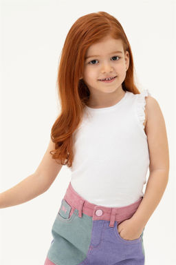 U. S. Polo Assn Белая футболка без рукавов для девочки - U.s. polo assn фото 5
