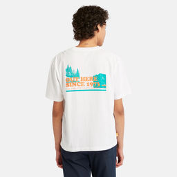 Женская футболка Timberland BACK GRAPHIC TEE белая  фото 6