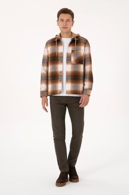 Erkek Camel Ekoseli Kap__onlu G_mlek - U.s. polo assn фото 4