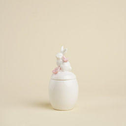 Банка для сыпучих SL Home Лесные кролики, 220 мл, 7.5?16 см, фарфор, белая