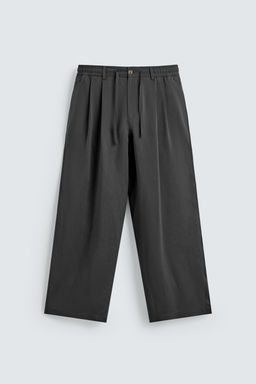 PANTAL?N FLUIDO PLIEGUES / Gris
