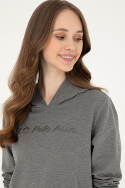 Женский свитшот антрацитового меланжа - U.s. polo assn фото 2