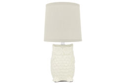 Настольная лампа 15*15*28 см "Сова" + крем. круг. абажур