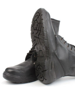 05-9001 BLACK Ботинки зимние мужские (искусственная кожа, искусственный мех)