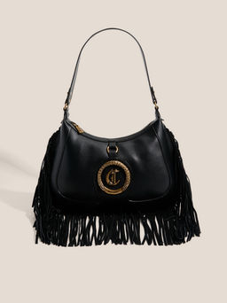 Женская сумка на плечо JUST CAVALLI ASCOT W/FRINGES Артикул 4450874, черный