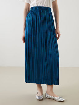 Beli Lastikli Pileli Etek