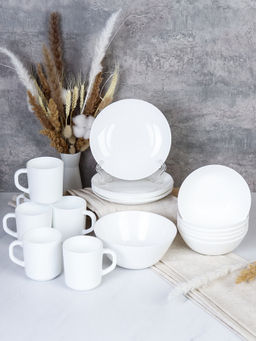 Столовый набор 19 предметов Дэй белый с кружками / 13/FLYGP75672 (WHITE) /уп 4/ - ГалеонТрейд фото 2
