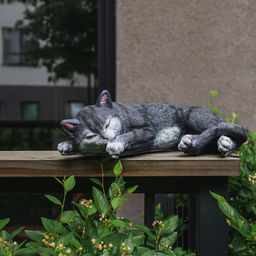 Садовая фигура из полистоуна «Кот Кузя», 13×24×40 см