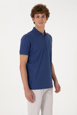 Erkek Regular Fit Fermuarl_ A__k Lacivert Desenli Ti__rt Sepette S_rpriz _ndirim - U.s. polo assn фото 3