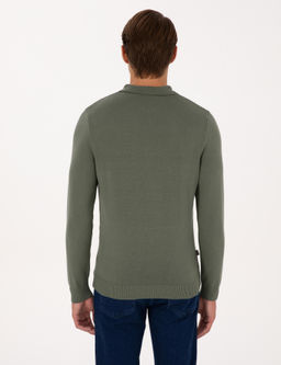 Duman Slim Fit Polo Yaka Fermuarl_ Triko Kazak - Pierre cardin фото 5