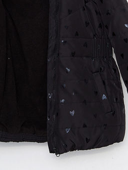 Kap??onlu Bask?l? K?z ?ocuk Mont - Waikiki фото 3