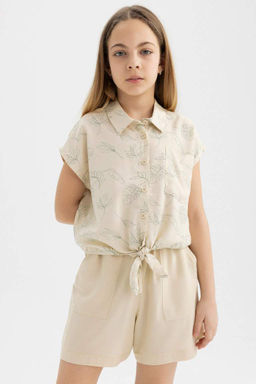 Вискозные шорты для девочек - Defacto фото 3