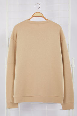 Tas Oversize/Genis Kesim Biyeli 100% Pamuk Sardonsuz Sweatshirt TMNAW25SW00034