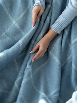 Плед под мохер 130x180 синий - Denastia фото 4