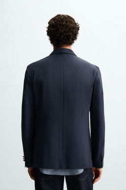 DOUBLE-BREASTED WOOL BLEND BLAZER - Zara фото 12