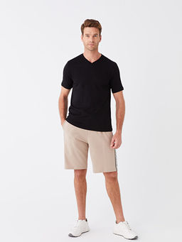 V Yaka K?sa Kollu Penye Erkek Ti??rt