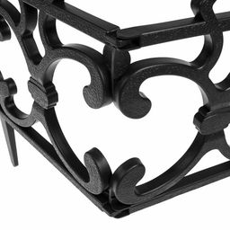 Ограждение декоративное, 30×290 см, 5 секций, пластик, чёрное, «Парковый»