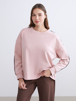 Bisiklet Yaka Oversize Kad?n Pijama ?st?