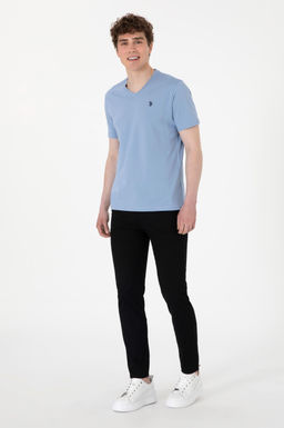 Erkek Slim Fit Siyah Kanvas Pantolon