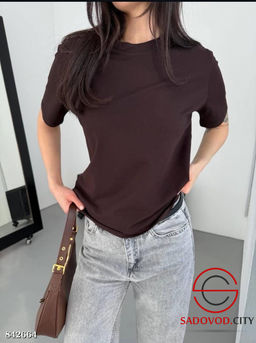 Футболка женская однотонная