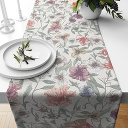 Дорожка столовая, сервировочная 50х145см Марина Дор, рогожка, хлопок Премиум 186г/м2, без упаковки, Домашняя мода (Россия)  фото 4