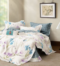Постельное белье поплин люкс - Полевые цветы 2 сп. (нав.70х70)
