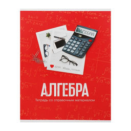 Цена за 10 шт. Предметная тетрадь по алгебре Calligrata «Фото», 48 листов, в клетку, со справочным материалом, обложка из мелованного картона