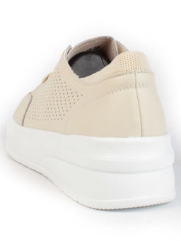 05-HY14-1D BEIGE Кроссовки женские (натуральная кожа)