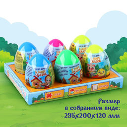 Пазлы из дерева в яйце «В мире сказок», фигурка, книжка, МИКС