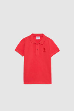 Erkek _ocuk K_rm_z_ Polo Yaka Basic Ti__rt