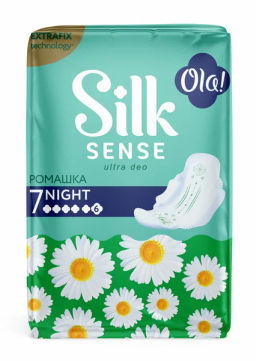 OLA!Silk Sense ULTRA NIGHT прокладки жен.гигиен.ультратонкие (7шт) Ромашка