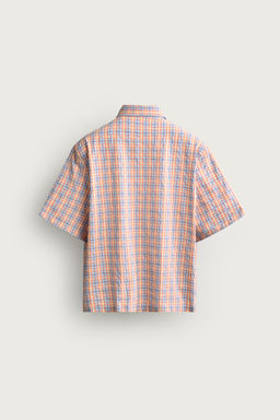CAMISA RELAXED FIT CUADROS RELIEVE / Multicolor - Zara фото 7