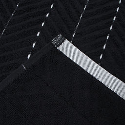 Коврик махровый «Этель» Lines, 50×70 см, хлопок 100%, черный