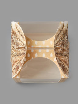 Цена за 5 шт. Складная коробка под маленький торт «Новый год: Золотые шары», 15×15×18 см