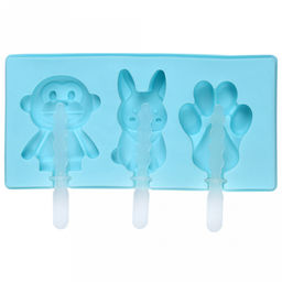 Форма силиконовая для замораживания фруктового льда/мороженого "Ассорти-4" 18х9х2см, цвета микс (Китай)